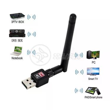 Imagem de Antena Usb 2.0 Receptor De Wifi Wireless Internet Sem Fio 1200Mbps 802.Inn Pc Notebook 39