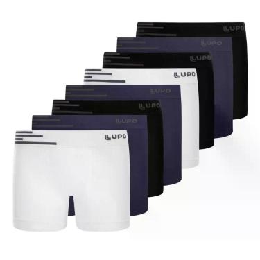 Imagem de Kit 8 Cueca Boxer Infantil Box Microfibra Sem Costura Lupo - P, Sortid