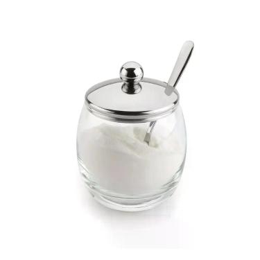 Imagem de Açucareiro Andrea Vidro Com Colher e Tampa De Inox Mesa 250g - Forma
