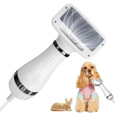 Imagem de Escova Secadora e Modeladora para Pets, Secador de Pelo para Cães e Gatos, Branco
