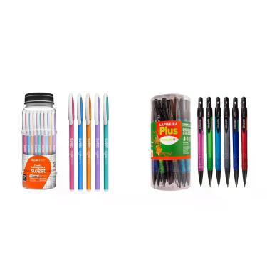 Imagem de COMP Kit Canetas e Lapiseira Leo para Escrita - Esferográfica + Lapise