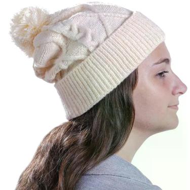 Imagem de Gorro Com Pompom Feminino Para Adulto 20X18 Macia