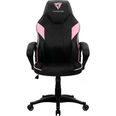 Imagem de Cadeira Gamer EC1 em Poliuretano com Tecnologia Air Tech e Mecanismo de Balanço 3°-18° Rosa