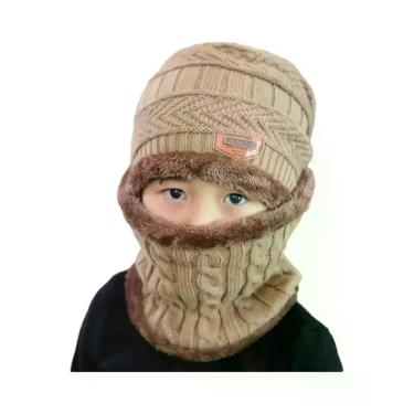 Imagem de Conjunto De Gorro E Cachecol Infantil De Inverno Com Forro De Lã, Gorr