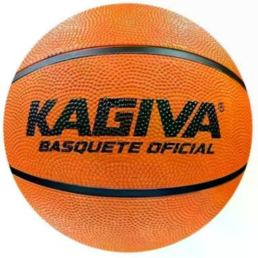 Imagem de Bola de Basquete Oficial Tamanho 7 em Borracha Top Grip Laranja para Quadra Externa Kagiva