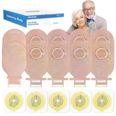 Imagem de Bolsas de Colostomia PIKOFAN 30 Unidades 15-57mm Sistema de Duas Peças