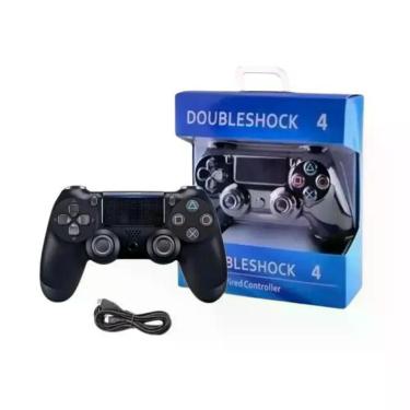 Imagem de Controle PS4 Com Fio 2m Joystick Pc Vibração Preto