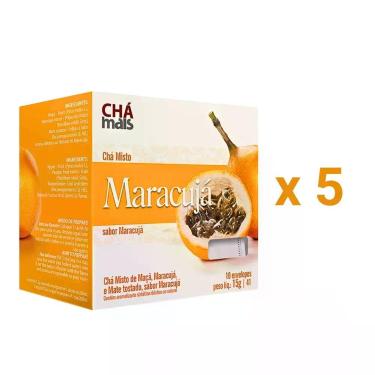 Imagem de Chá de Maracujá Kit 5cx de 10 Sachês - Chá Mais