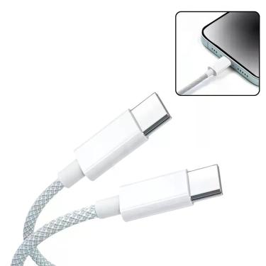 Imagem de Cabo Usb C Tipo C Compatível iPhone 15, 16, 17 e 18 Pro, Pro Max Tranç