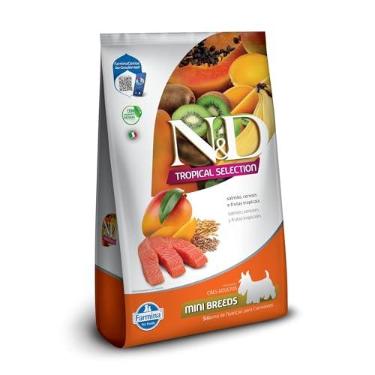 Imagem de N&D Tropical para Cães Adultos de Raças Mini e Pequenas Sabor Salmão, Cereais e Frutas Tropicais 2,5Kg