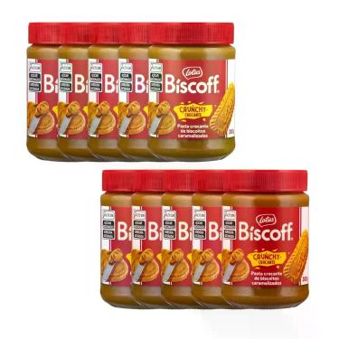 Imagem de Pasta Belga Biscoito Lotus Biscoff Crunchy Kit 10 Potes 380g