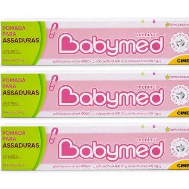 Imagem de Pomada Babymed Assadura Bebê Pele Delicada Kit C/3 Menina…
