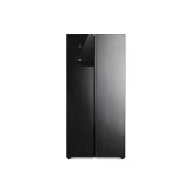 Imagem de Geladeira Electrolux Frost Free Inverter 431L AutoSense Bivolt Side by Side Black Inox Look (ES40B) Bivolt