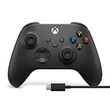 Imagem de Controle Sem Fio para Xbox com cabo Usb-C - Preto Carbono (Carbon Black) [xbox_series_x,xbox_series_s,windows,xbox_one]