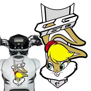 Imagem de Adesivo Faixa Gravata Sem Resina Moto Cg 150/160 Lola Bunny Branco Cor Cg 160