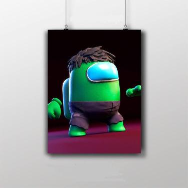 Imagem de Placa Decorativa Am Ong Us Personagem Ulk Quadro Game 20X30 - Artesana