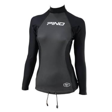 Imagem de Camiseta Neoprene Feminina Uv Manga Longa Neo Flow Pino (Preto, XXL)