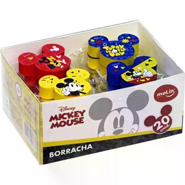 Imagem de Borracha Decorada Mickey 4 Modelos Caixa com 20 - Molin