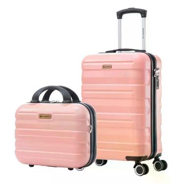 Imagem de Kit Mala Bordo Bagagem de Mão Avião Viagem Frasqueira ABS - Allabard, 