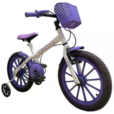 Imagem de Bicicleta Infantil Ravok Aro 16 V-Brake com Rodinhas e Buzina Roxo