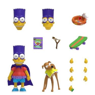Imagem de Ultimates The Simpsons Bartman – Boneco dos Simpsons de 18 cm com acessórios, colecionáveis clássicos de programas de TV e brinquedos retrô