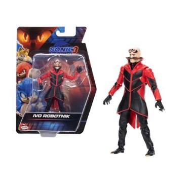 Imagem de Boneco Ivo Robotnik 15cm Figura Articulada Filme Sonic 3 - Sunny