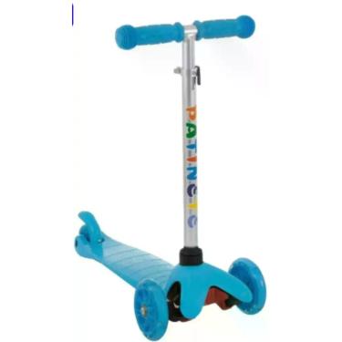 Imagem de Patinete Infantil Dobrável 3 rodas led color até 50kg Azul - CKS