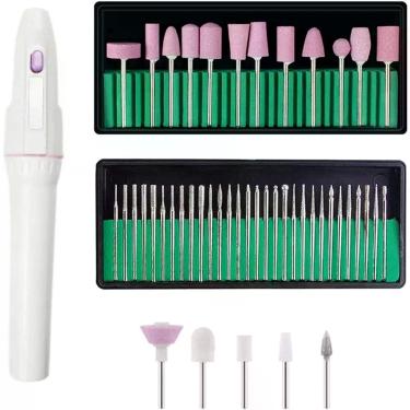 Imagem de Kit Profissional De Manicure, Conjunto Elétrico De Manicure A Pilha + Lixa De Unhas 05 +30+12 Lixas