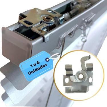 Imagem de Kit Suporte Garra Presilha Instalação Persiana Horizontal 16 mm e 25 m