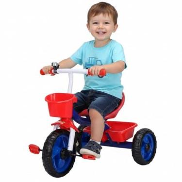 Imagem de Triciclo Infantil Pedal Passeio 3 Rodas Jony Até 25Kg - Baby Style (Vermelho)