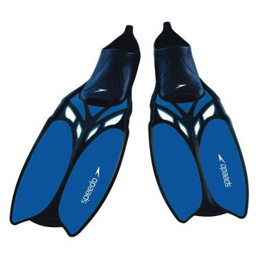 Imagem de Nadadeira Pé de Pato Speedo Laguna Fin para Mergulho Livre Azul, 37/38