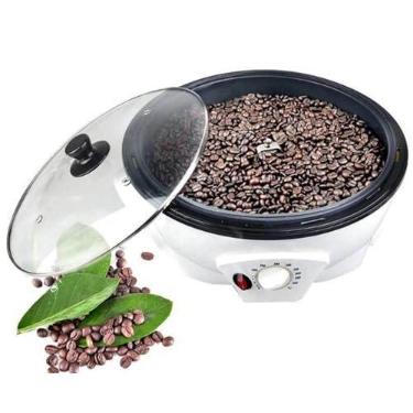 Imagem de TRAGLO Máquina elétrica de torrar café, 1200 W, doméstica, 800g, torrador de grãos de café, 0-240 ℃, ajuste de temperatura para uso doméstico em cafeterias, 110 V