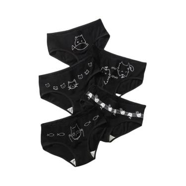 Imagem de Conjunto De Calcinhas De Algodão Com Desenhos Animados Para Meninas, C