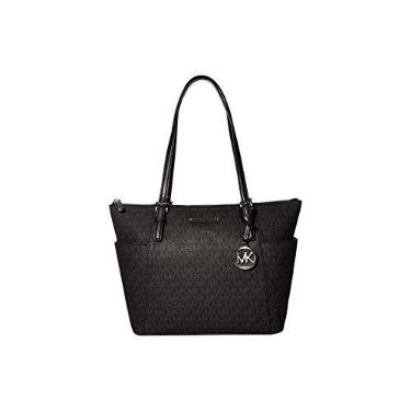 Imagem de Bolsa com zíper Michael Kors Jet Set Item Este/Oeste, Preto, One Size