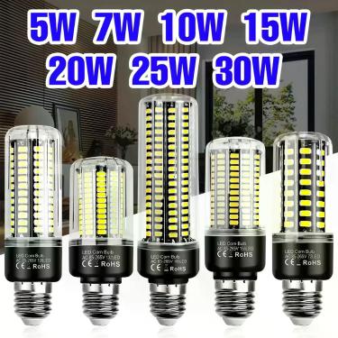 Imagem de Lâmpada LED 30W E27 E14 Tipo Milho Para Teto Lustre Sem Piscadas Luz F