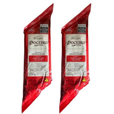 Imagem de Combo 2 recheio forneável ao leite 1 kg bisnaga doceiro