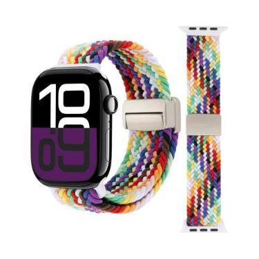 Imagem de Pulseira Magnética Trançada De Nylon Para Apple Watch Ultra 49mm 46mm 