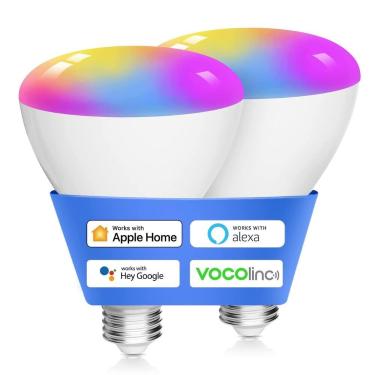 Imagem de Lâmpada inteligente VOCOlinc BR30 RGBW WiFi Alexa HomeKit - Pacote com