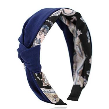 Imagem de Bandanas de cabelo simples e largas, nó de plástico rígido, faixa de cabelo para mulheres e meninas, acessórios de cabelo, faixas de cabelo (cor-1)