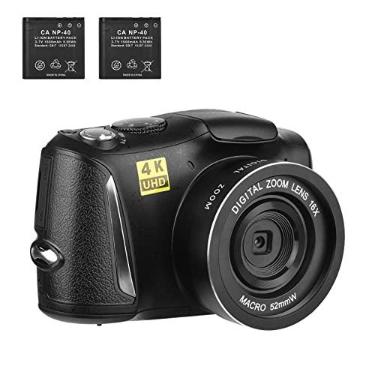 Imagem de Qudai Câmera digital de alta resolução 4K / 60FPS 48MP Filmadora de vídeo multifuncional portátil com zoom digital de 16X com carregamento de tela IPS tipo C de 3,2 polegadas para gravação de vídeo BD