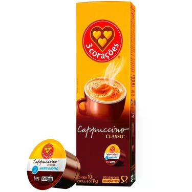 Imagem de Café em Cápsulas 3 Corações Cappuccino Classic 10 und, 10 Cápsulas, Ca