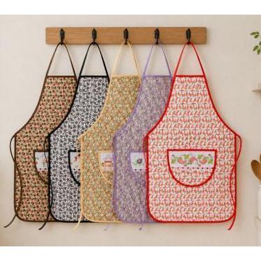 Imagem de Avental de Cozinha Estampado Bordado 5 Peças - Arte & Tear