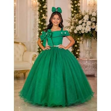 Imagem de Vestido Longo Doce Elegância Verde Bandeira - Banana Club, Apple, 4