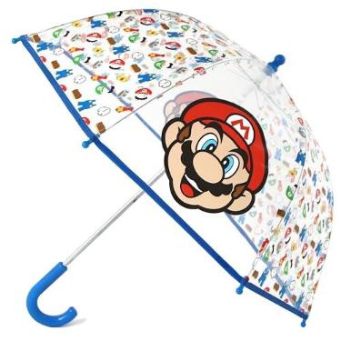 Imagem de Guarda-chuva infantil para meninos e meninas, guarda-chuvas de bolhas transparentes para chuva, à prova de vento e transparente, com alça de fácil aderência para idades de 3 a 10 anos