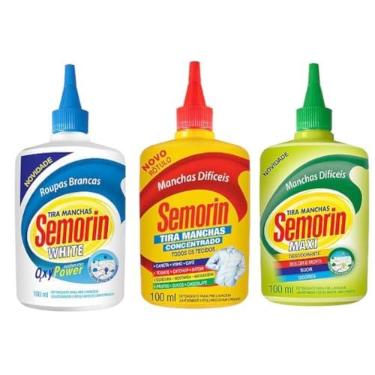 Imagem de Semorin Kit Tira Manchas: Tradicional + Maxi + White 100ml