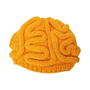 Imagem de Gorro De Lã Rosa Quente Tricotado À Mão Engraçado Presente De Feriado 