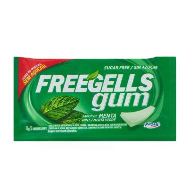 Imagem de Chiclete Freegells Gum Menta Sem Açúcar com 8g