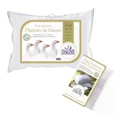 Travesseiro Premium Enchimento em Plumas de Ganso - Macio - DAUNE, 1 P