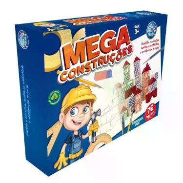 Imagem de Mega Construções 76 Peças Madeira - Pais E Filhos