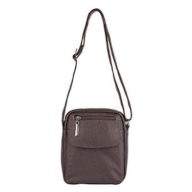Imagem de Bolsa tiracolo de couro Yuri - Café